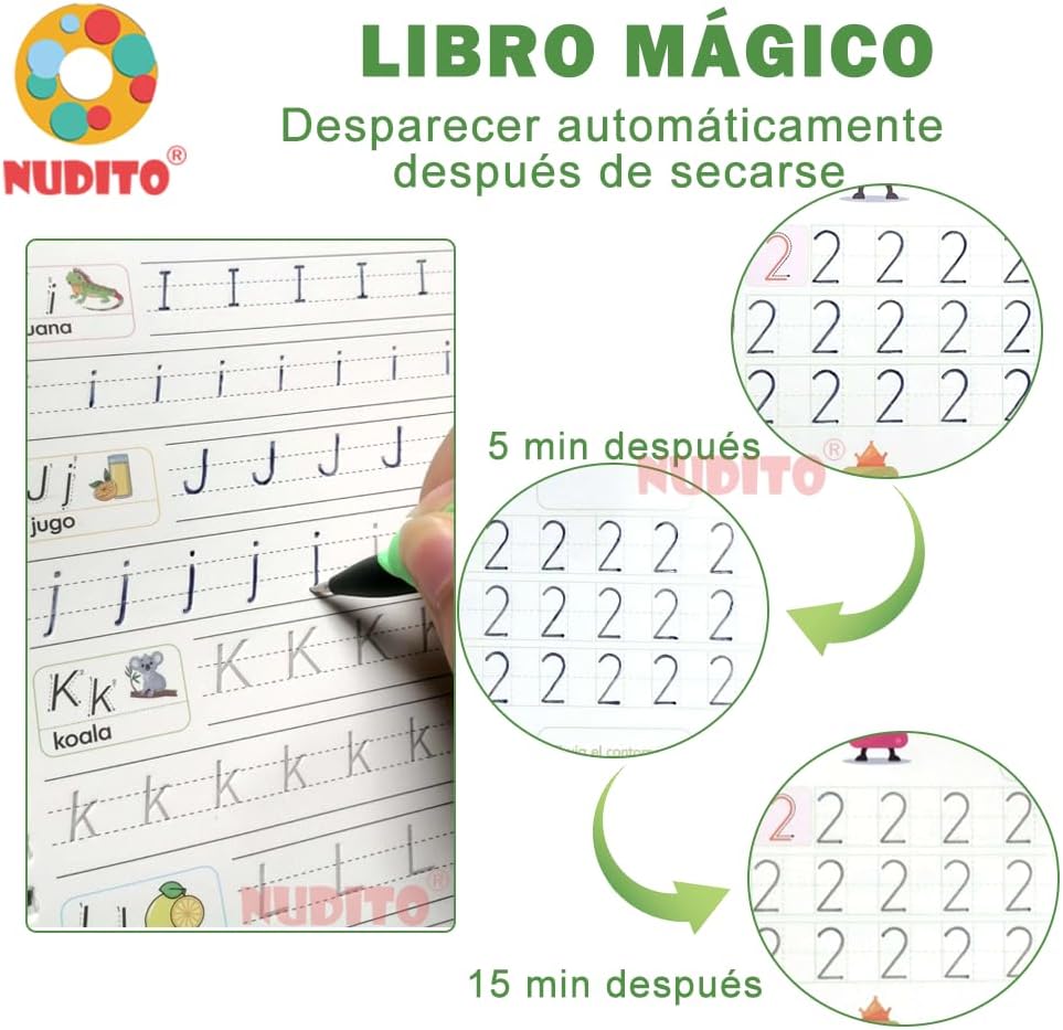 Set x 4 Libros caligrafía Montessori ✨🖊 (Alfabeto+ Números + Dibujo + Matemáticas)